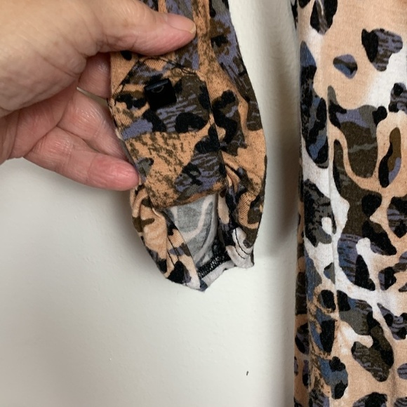 Frank Lyman Vintage Animal Print Faux Wrap Dress, Soft w Stretch - Picture 5 of 7